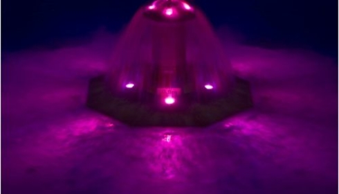 Plymouth Tinside pool - lighting - pink