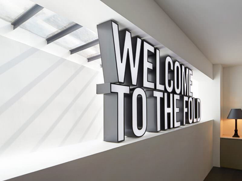 Fold7 Reception with welcome sign