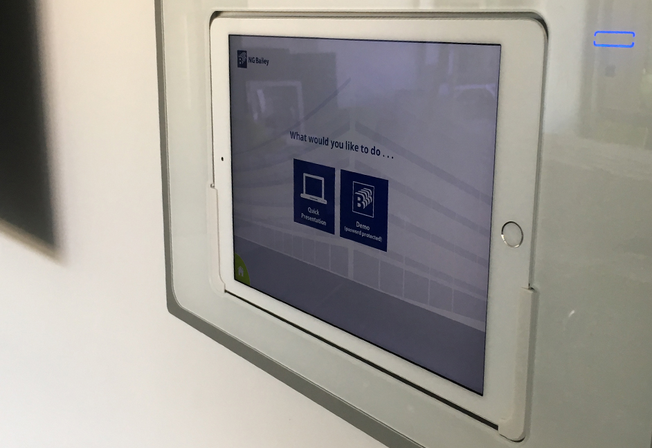 London meeting room installation iPad screens