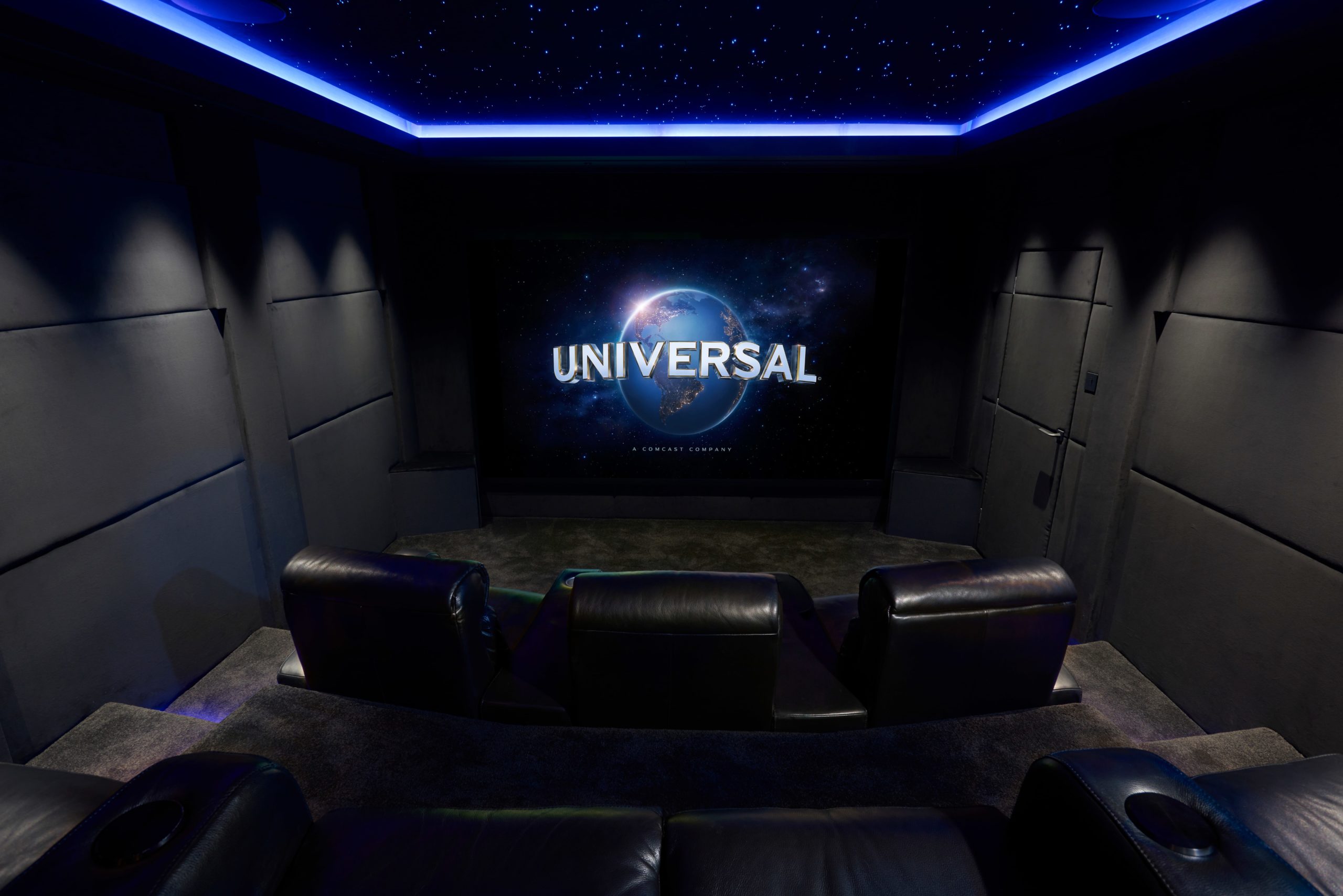 The Roxy cinema with Universal on screen with LED star ceiling