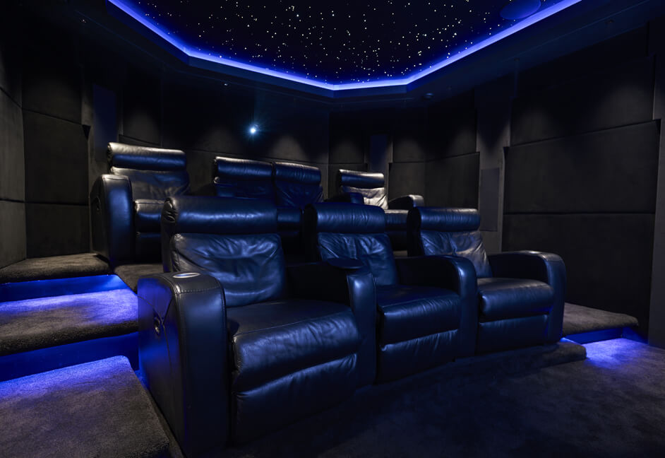 custom star field cinema ceiling lighting
